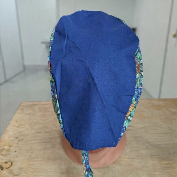 Grateful Dead Tie-Dye Skull Cap - Blue, Green, Yellow - Picture 2 of 2